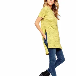 Women's Long Of Cotton O-Neck T-Shirt