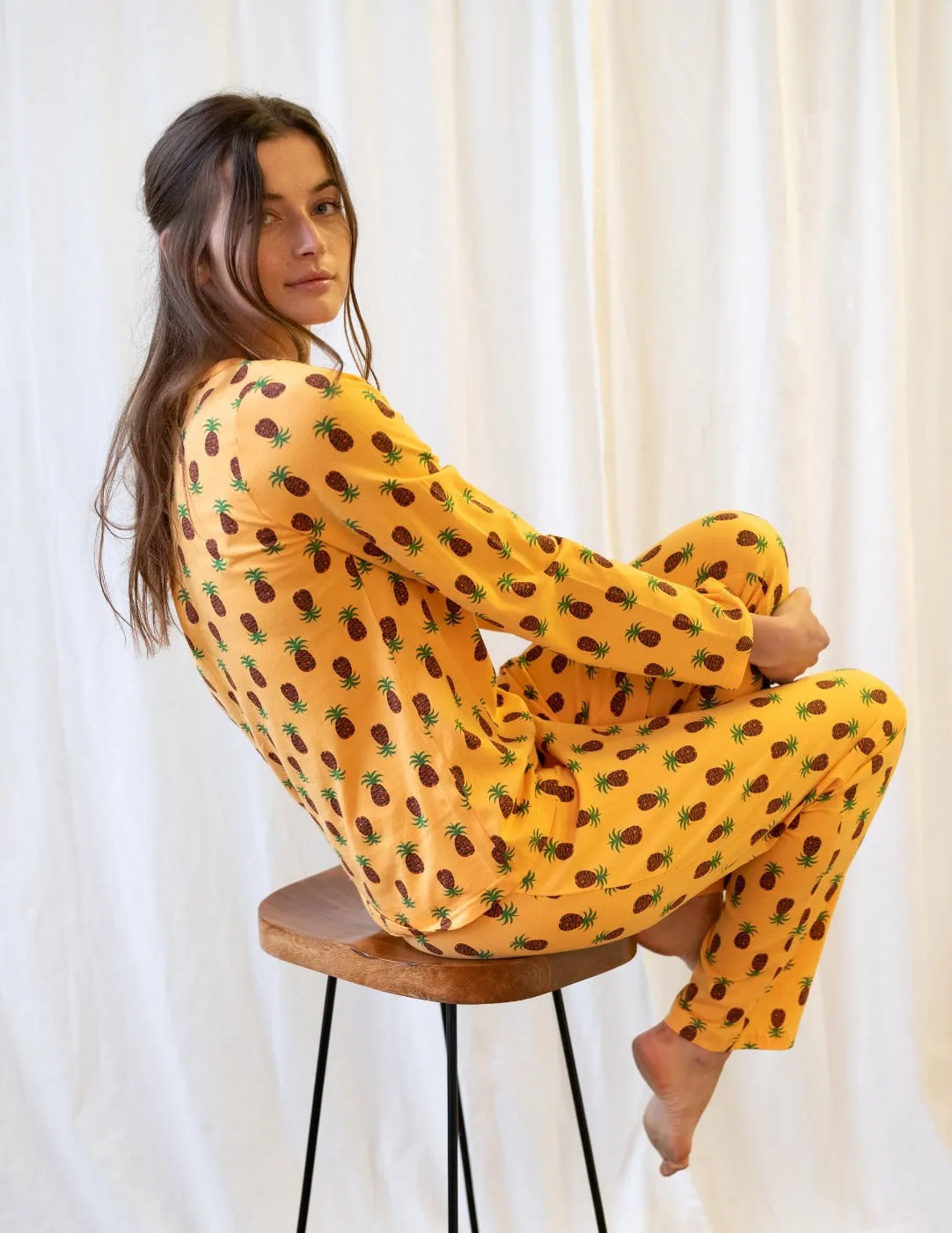 Women's Loose Fit Pineapple Pajamas
