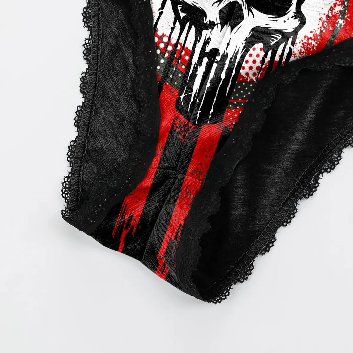 Women's Pajama Set, Skull Rebel 2 Piece Sleepwear Lingerie Outfit