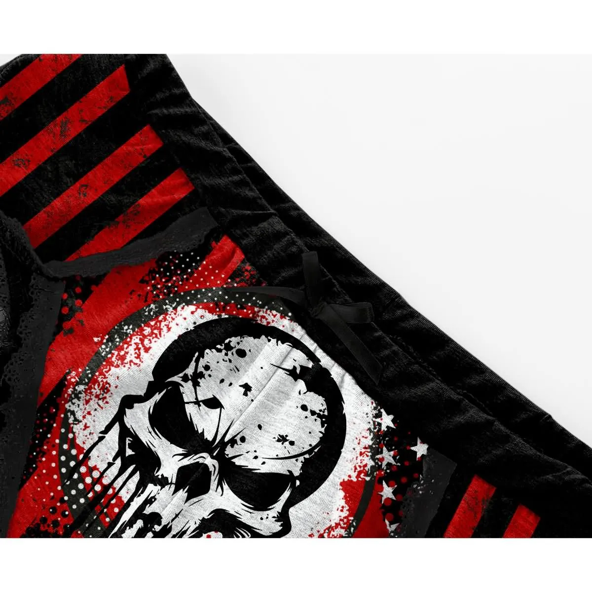 Women's Pajama Set, Skull Rebel 2 Piece Sleepwear Lingerie Outfit