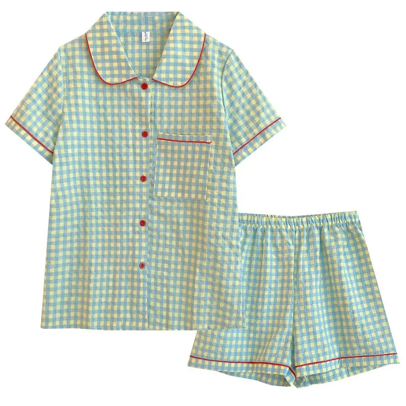 Women's Pajamas Homewear Set of New Spring and Summer Sweet Leisure Homewear Short-Sleeved Shorts Student Pajamas Homewear Sets