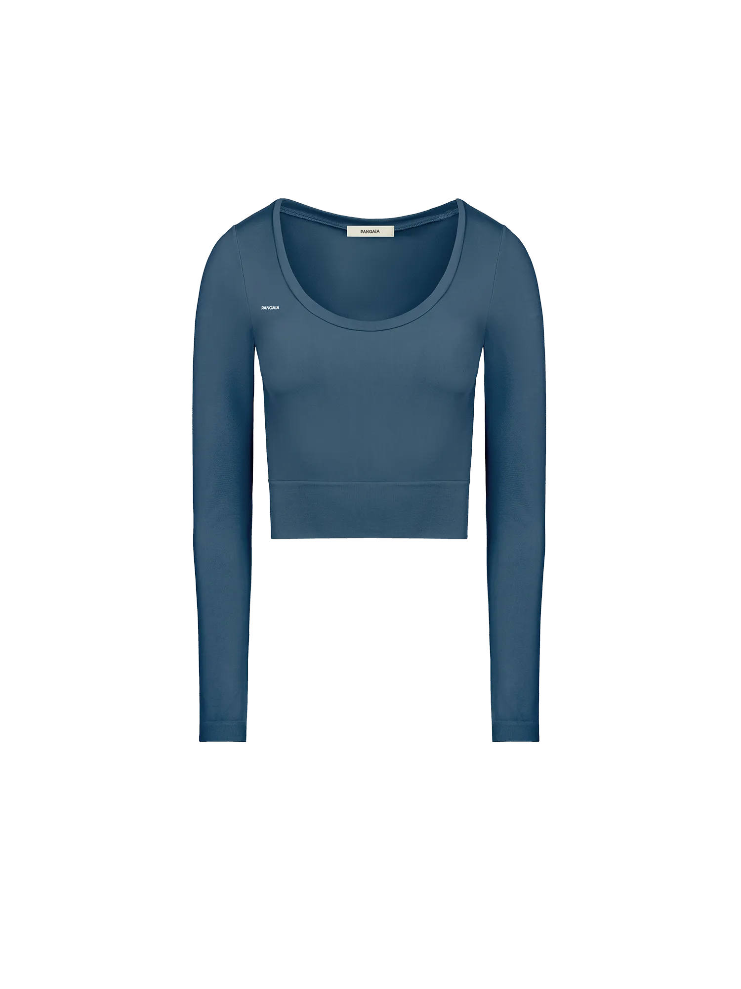 Women's Plant-Stretch Long Sleeve Cropped Top—storm blue