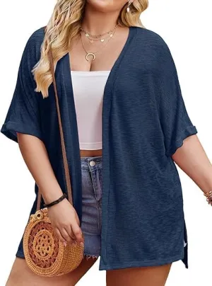 Womens Plus Size Lightweight Cardigan