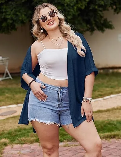 Womens Plus Size Lightweight Cardigan
