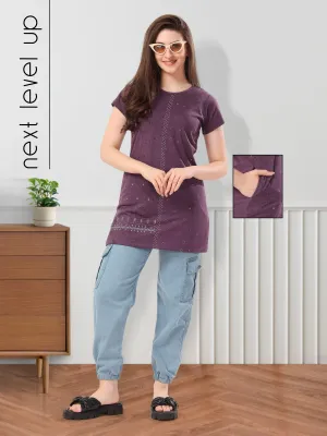 Women’s Printed Premium Cotton Long Top