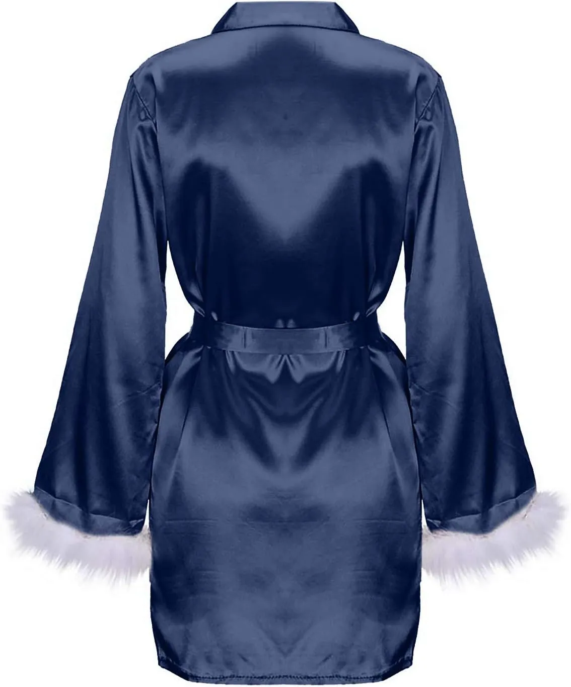 Womens Robes Lightweight Robes 3/4 Sleeves Knit Soft Loungewear Short Bathrobe Bridal Nightwear V-Neck Sleepwear