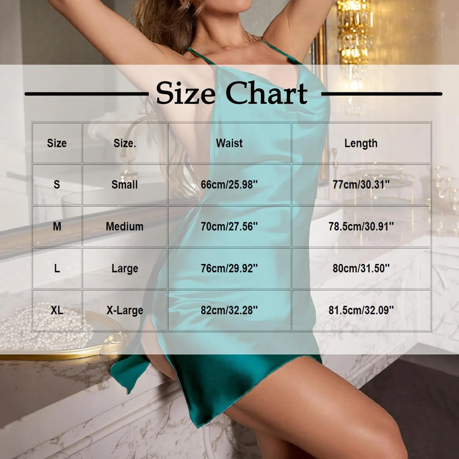 Women's Satin Silk Nightgown Sexy Halter Cowl Neck Lingerie Spaghetti Straps Babydoll Chemise Nightie Sleepwear