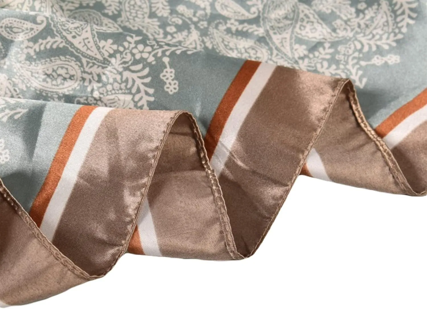 Women's Scarves & Wraps Women Silk Head Scarf Womens Spring Summer Prints Satin Cashew Flower Prints Square