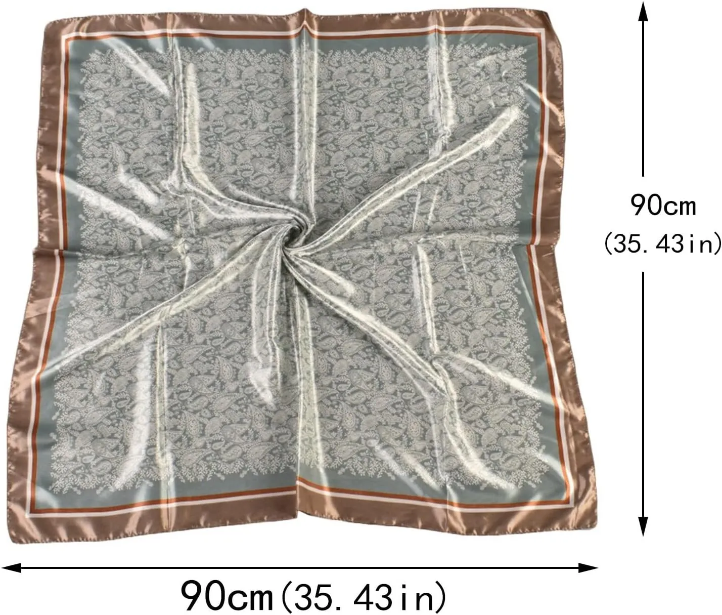 Women's Scarves & Wraps Women Silk Head Scarf Womens Spring Summer Prints Satin Cashew Flower Prints Square