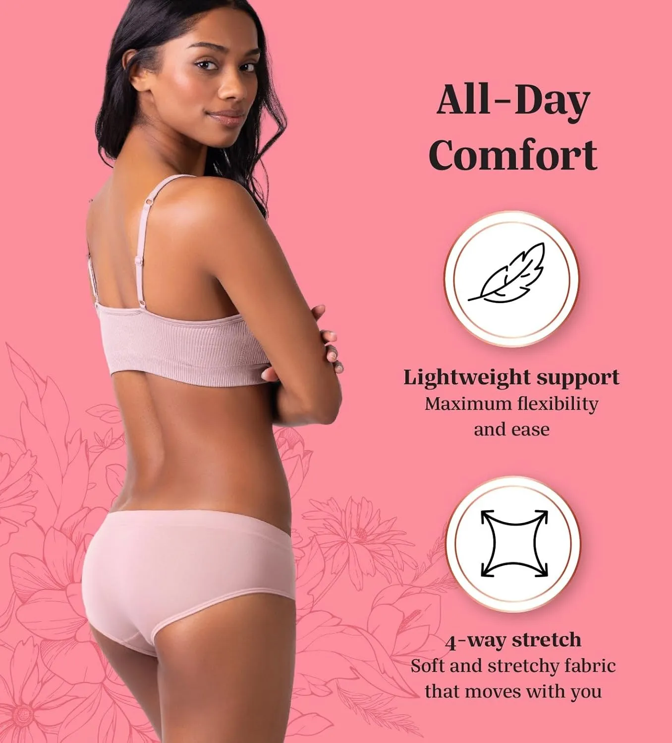 Womens Seamless Hipsters, 7 Pack, Breathable, Moisture Wicking