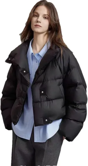 Womens Short Winter Jacket Down Cotton Coat Warm Puffer Parkas Winter Cotton Jacket Outwear