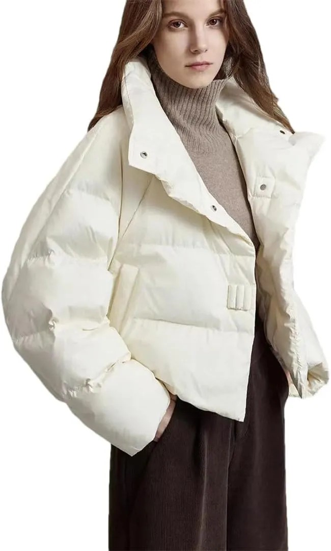 Womens Short Winter Jacket Down Cotton Coat Warm Puffer Parkas Winter Cotton Jacket Outwear