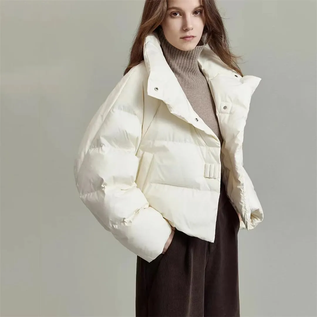 Womens Short Winter Jacket Down Cotton Coat Warm Puffer Parkas Winter Cotton Jacket Outwear