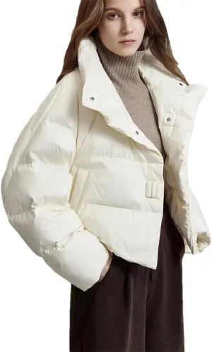 Womens Short Winter Jacket Down Cotton Coat Warm Puffer Parkas Winter Cotton Jacket Outwear