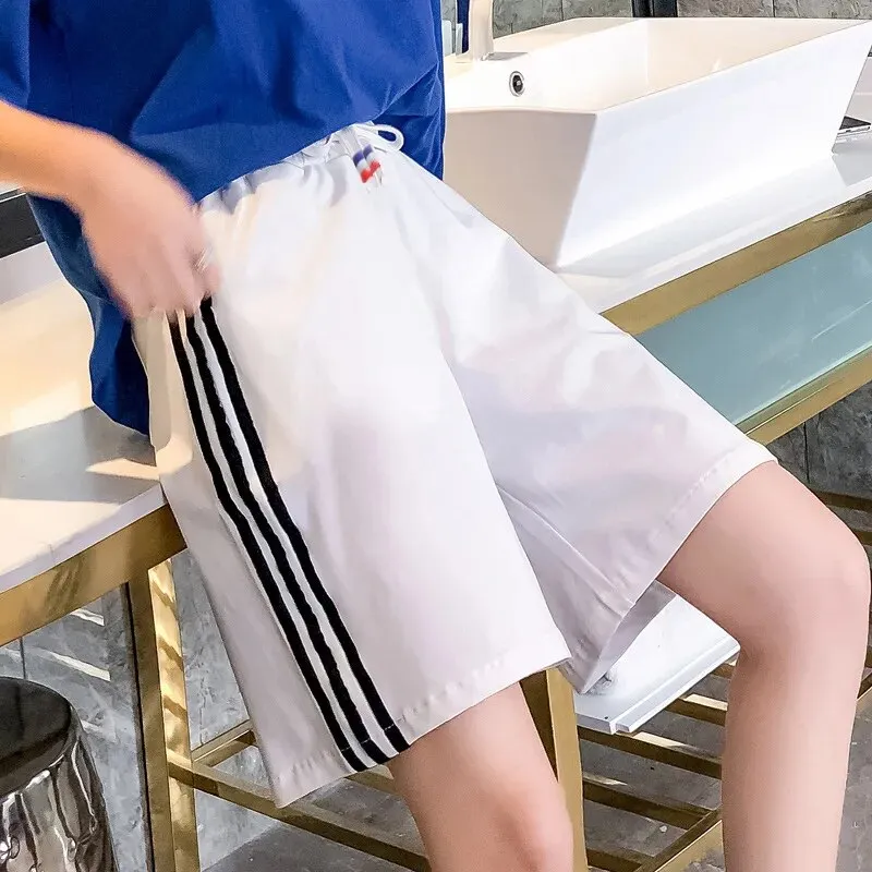 Women's Shorts Summer High Waisted Sports Shorts Loose Bottoms Female Casual Elastic Waist Hot Pants Solid Color Homewear