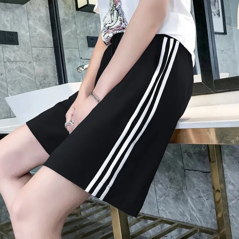 Women's Shorts Summer High Waisted Sports Shorts Loose Bottoms Female Casual Elastic Waist Hot Pants Solid Color Homewear