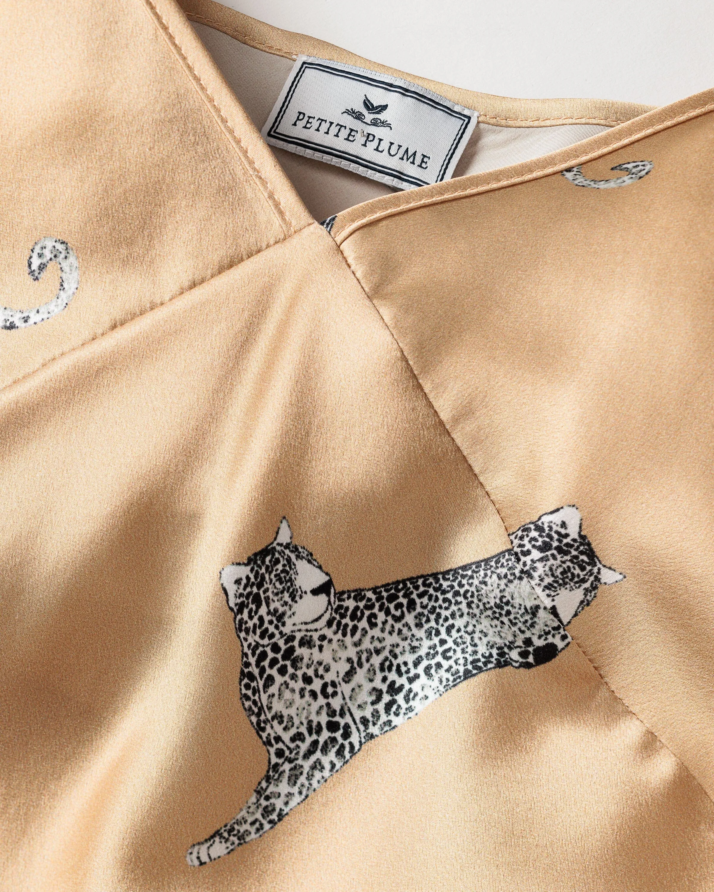 Women's Silk Cami Short Set | Panthère Champagne