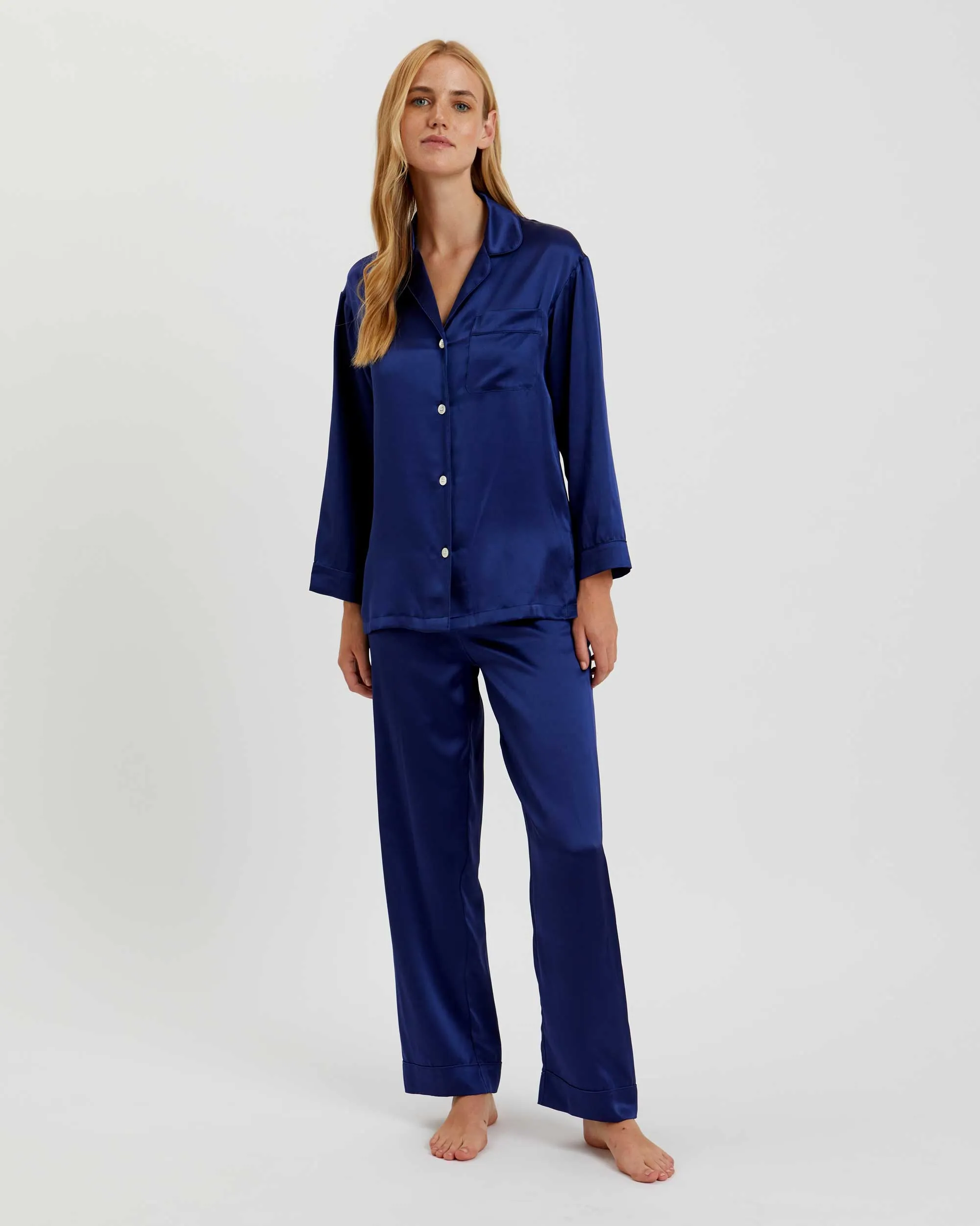 Women's Silk Pyjamas - Midnight