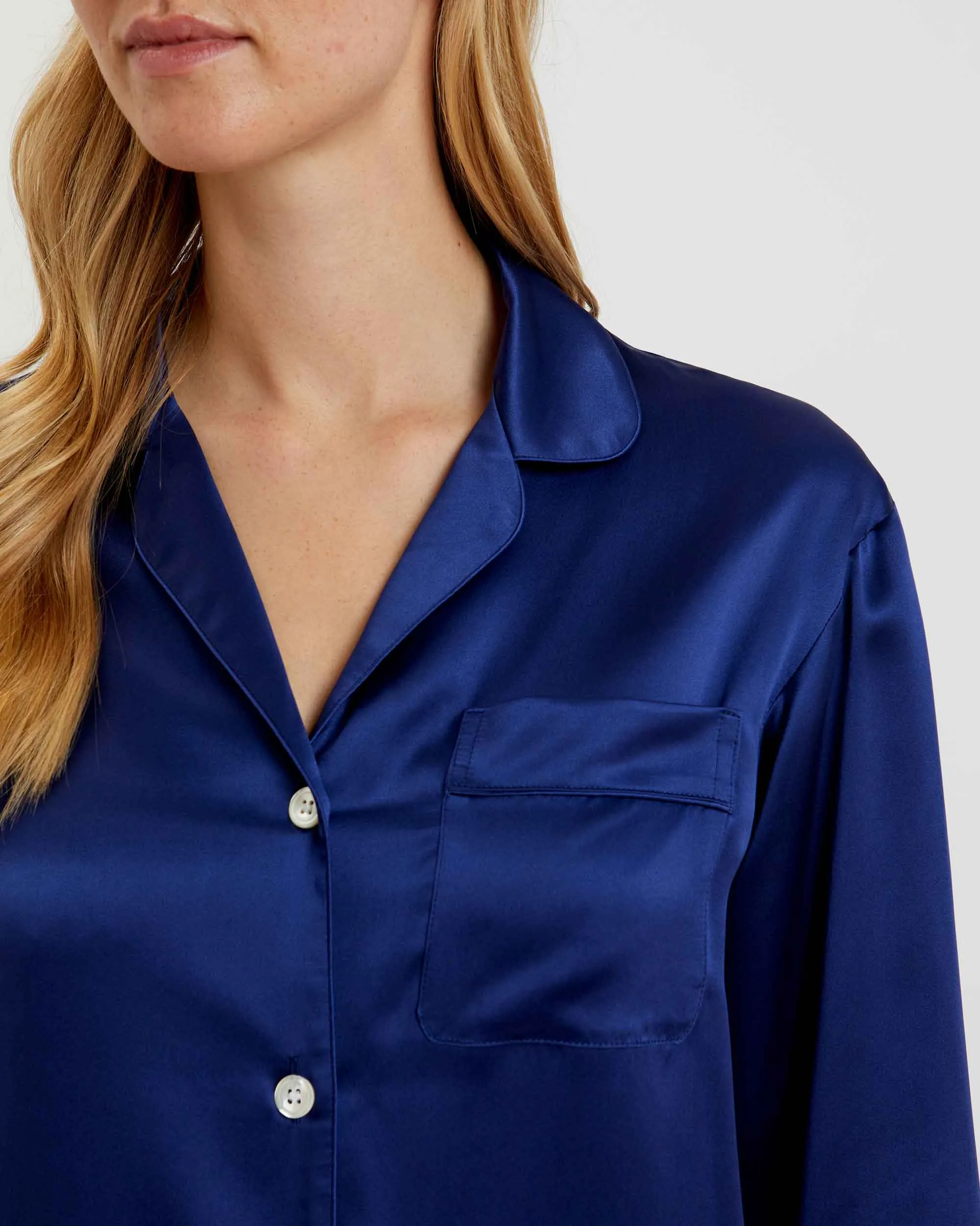 Women's Silk Pyjamas - Midnight