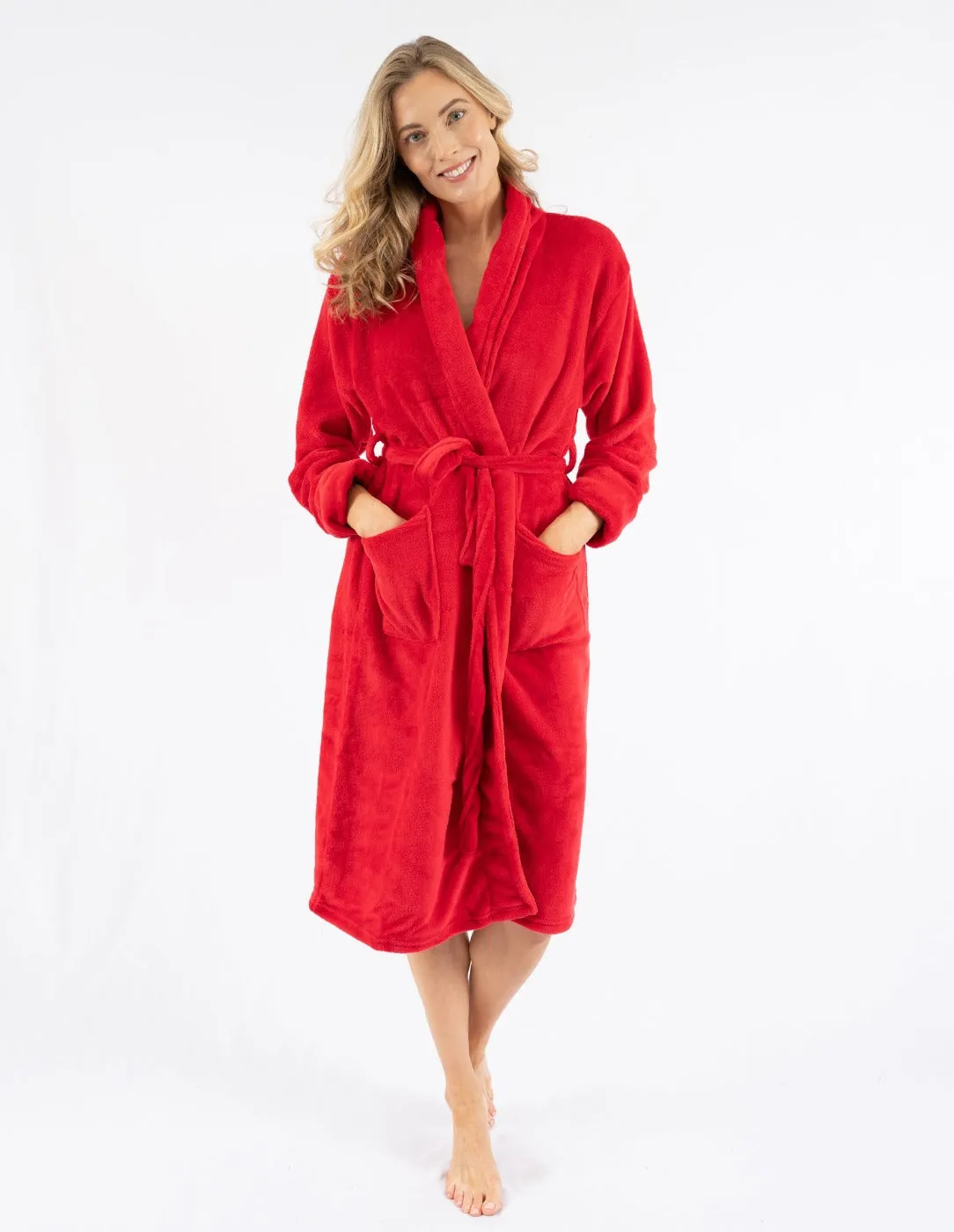 Women's Soft Micro Fleece Bathrobe