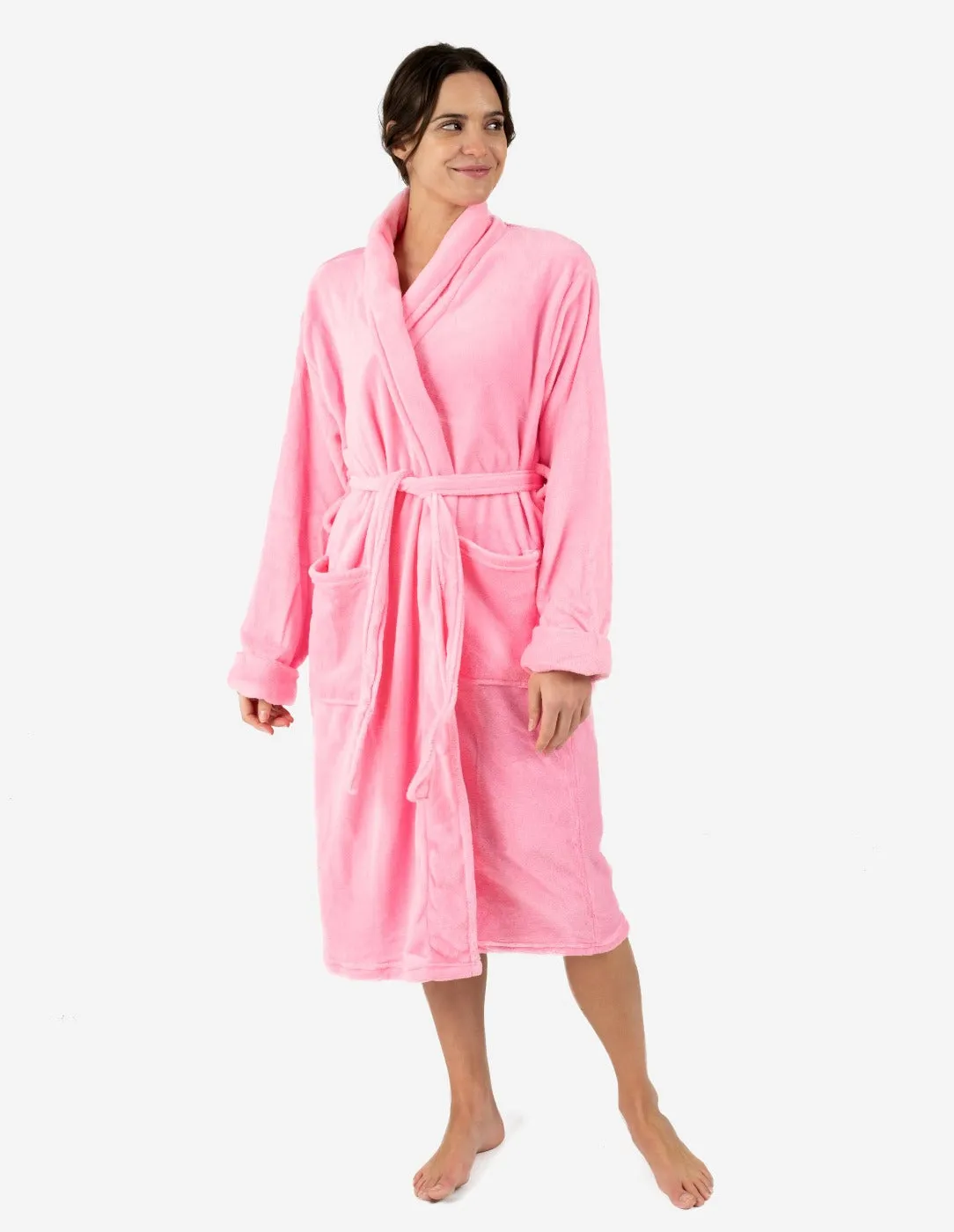 Women's Soft Micro Fleece Bathrobe