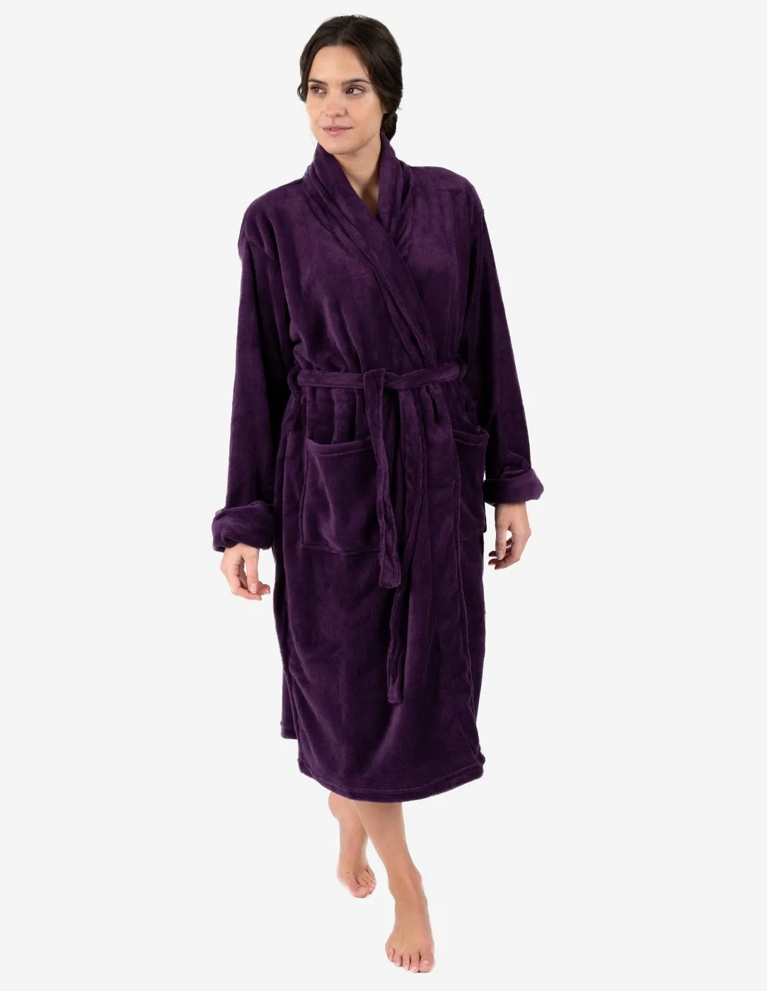 Women's Soft Micro Fleece Bathrobe