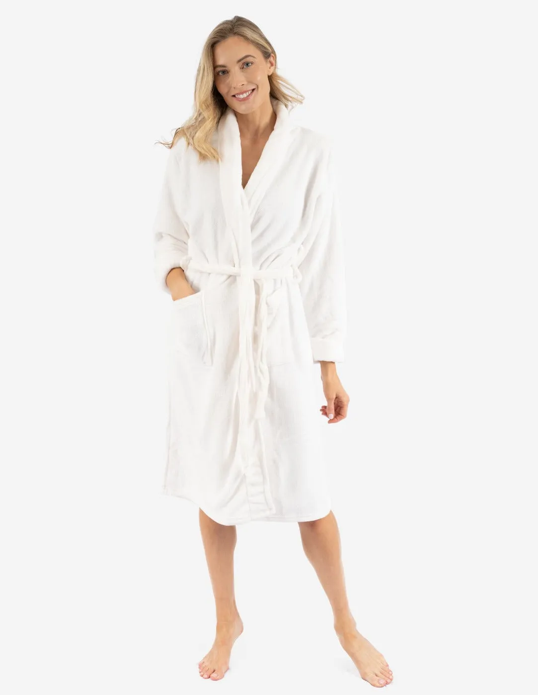 Women's Soft Micro Fleece Bathrobe