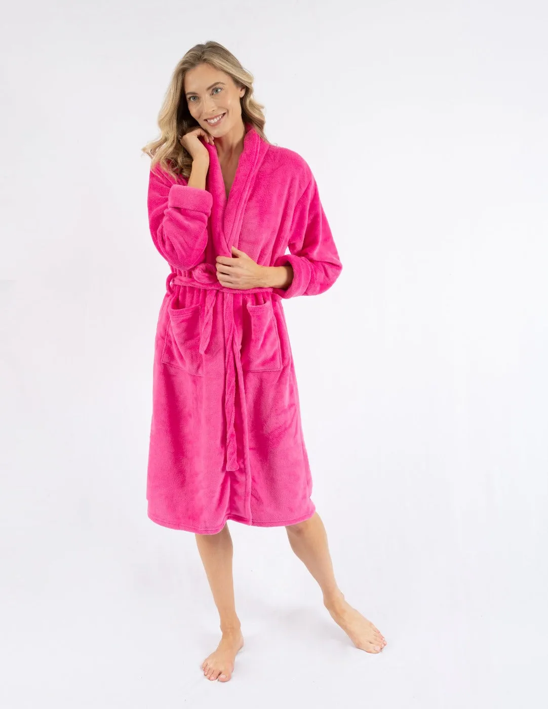 Women's Soft Micro Fleece Bathrobe