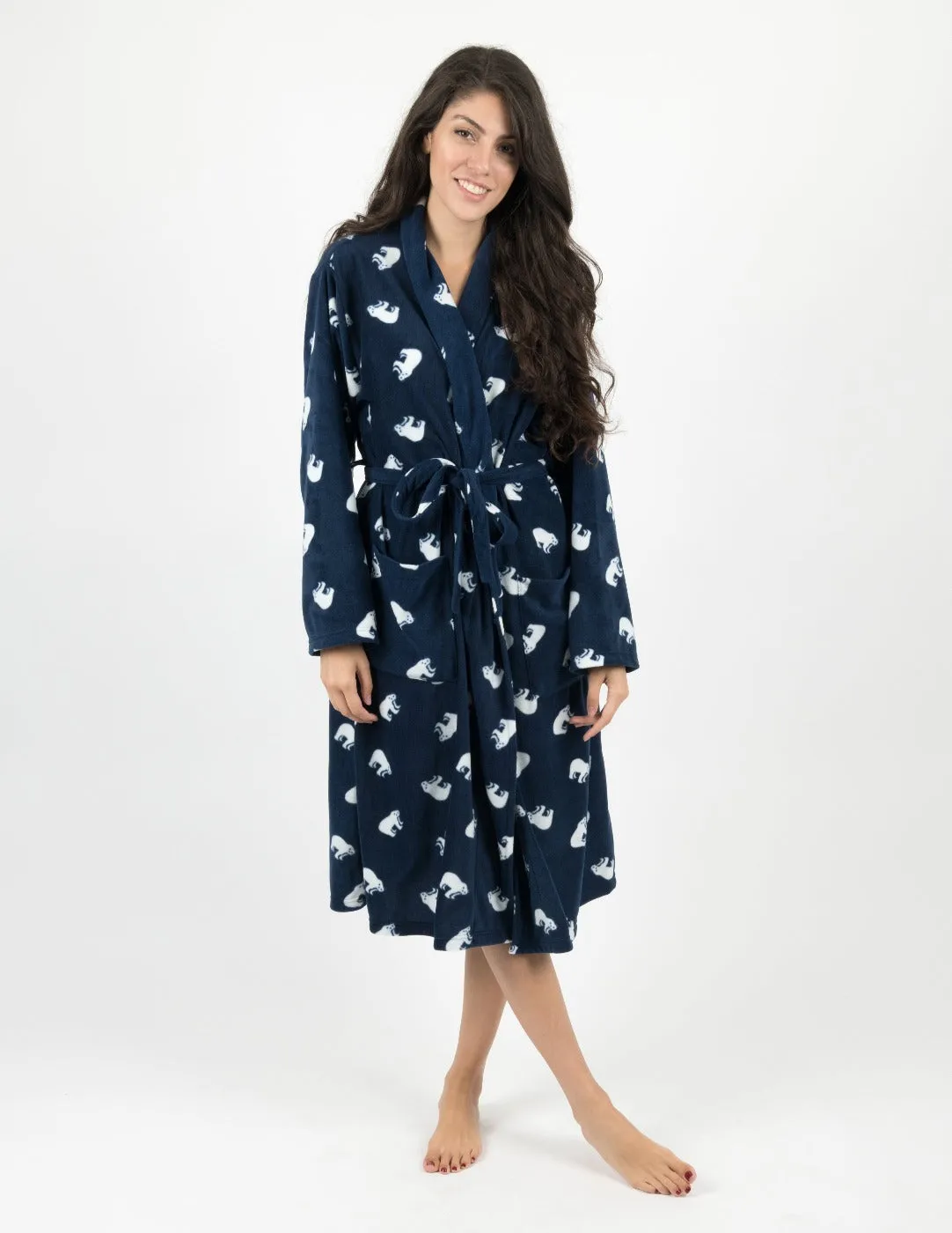 Women's Soft Micro Fleece Bathrobe