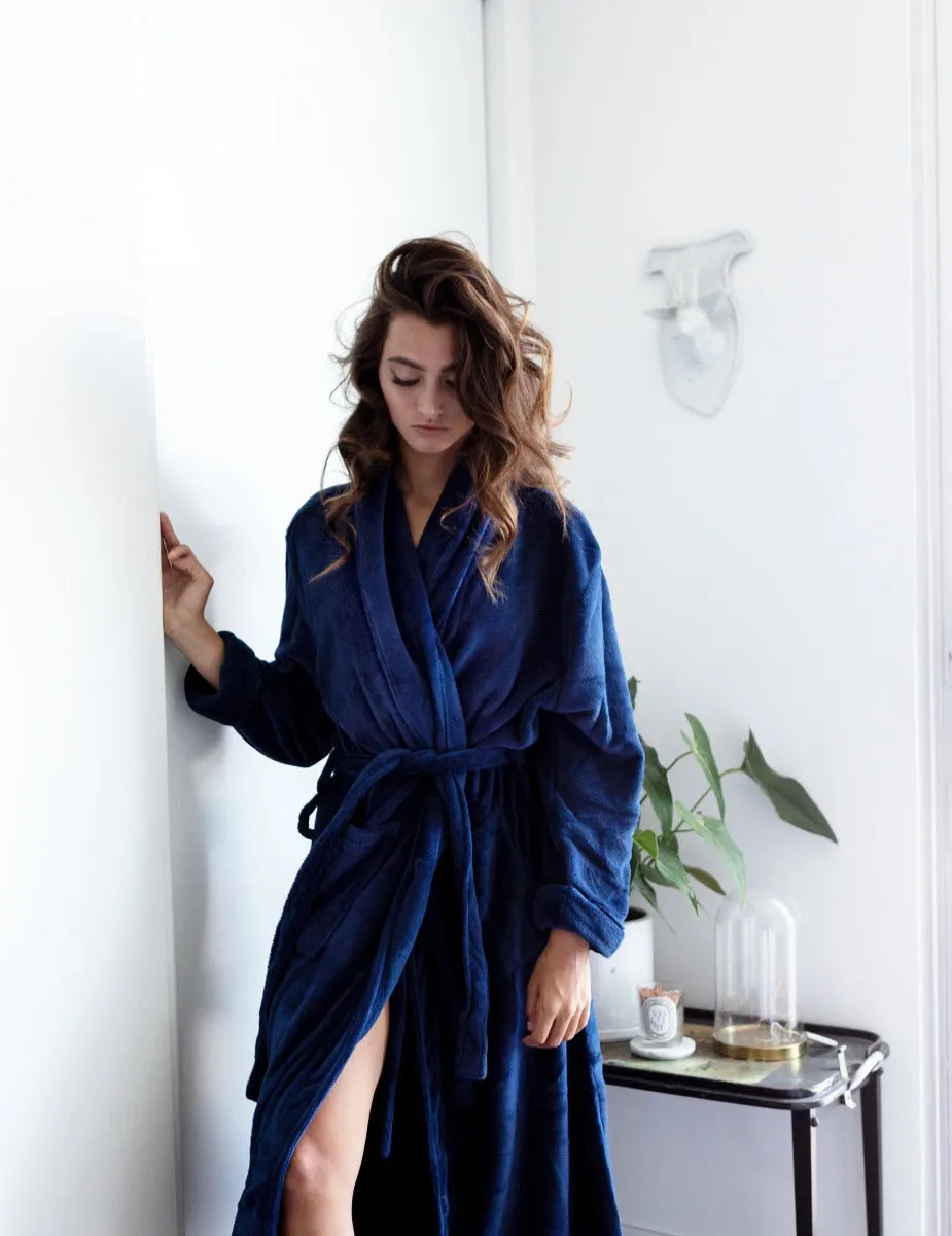 Women's Soft Micro Fleece Bathrobe