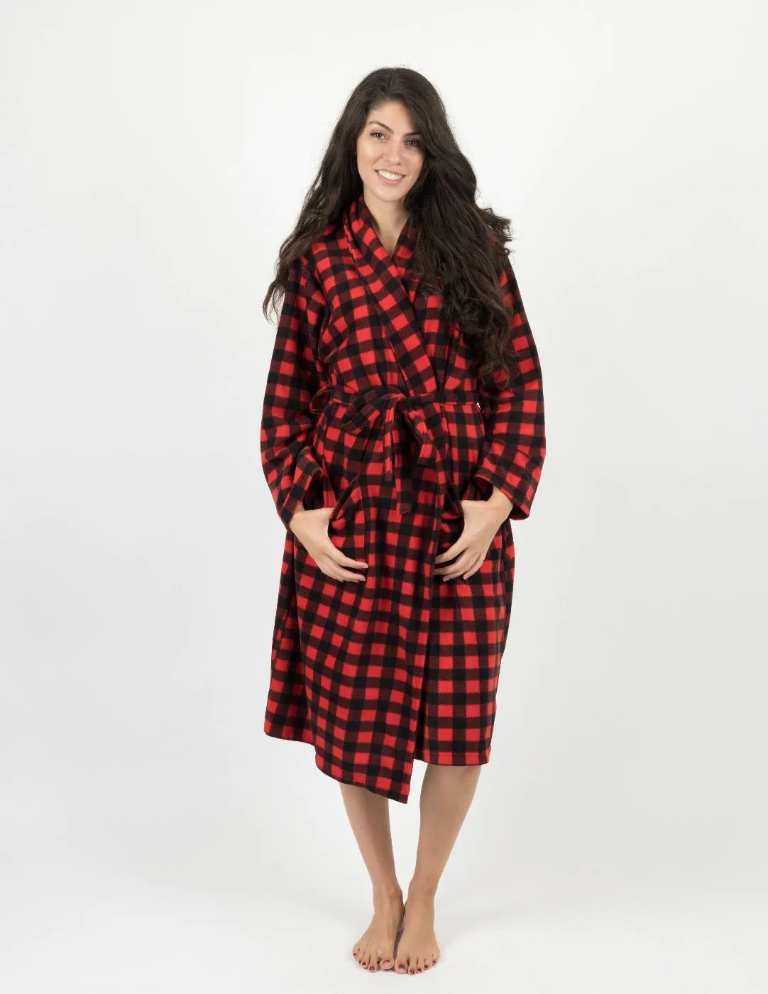 Women's Soft Micro Fleece Bathrobe