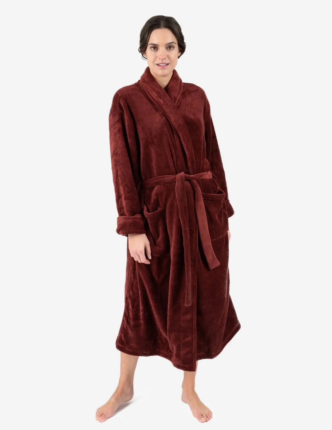 Women's Soft Micro Fleece Bathrobe