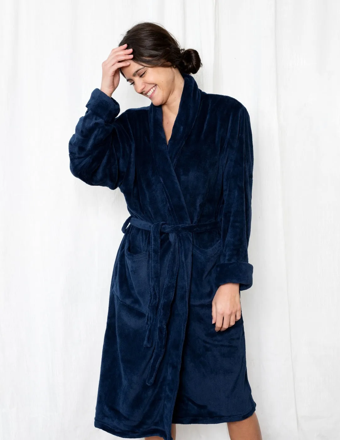 Women's Soft Micro Fleece Bathrobe
