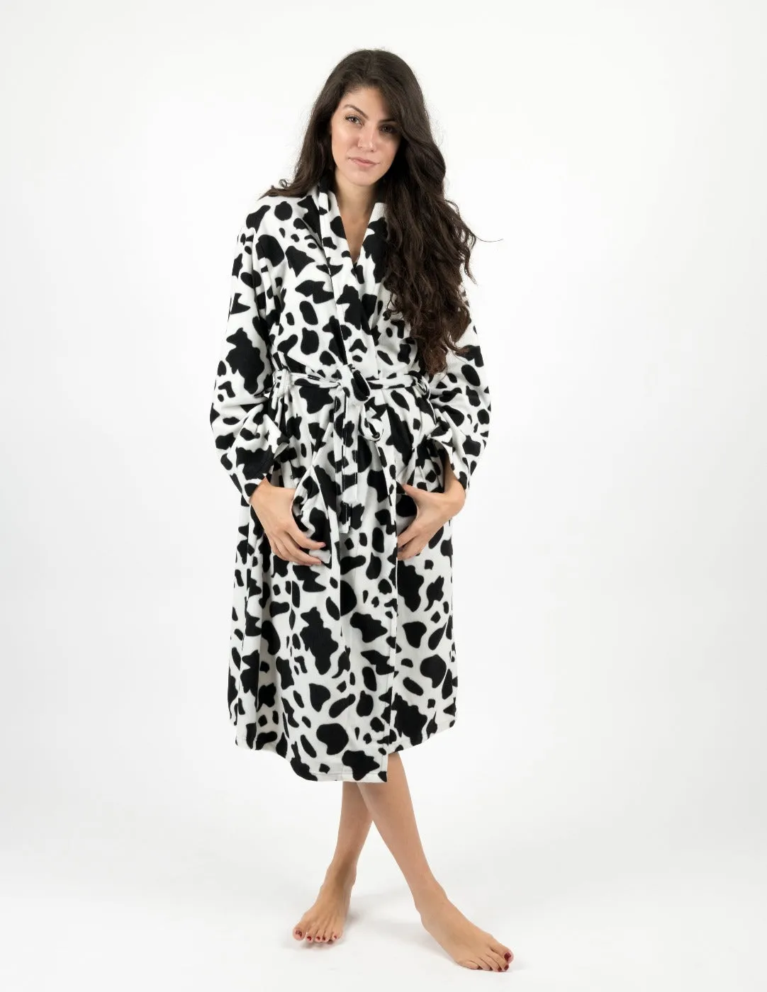 Women's Soft Micro Fleece Bathrobe