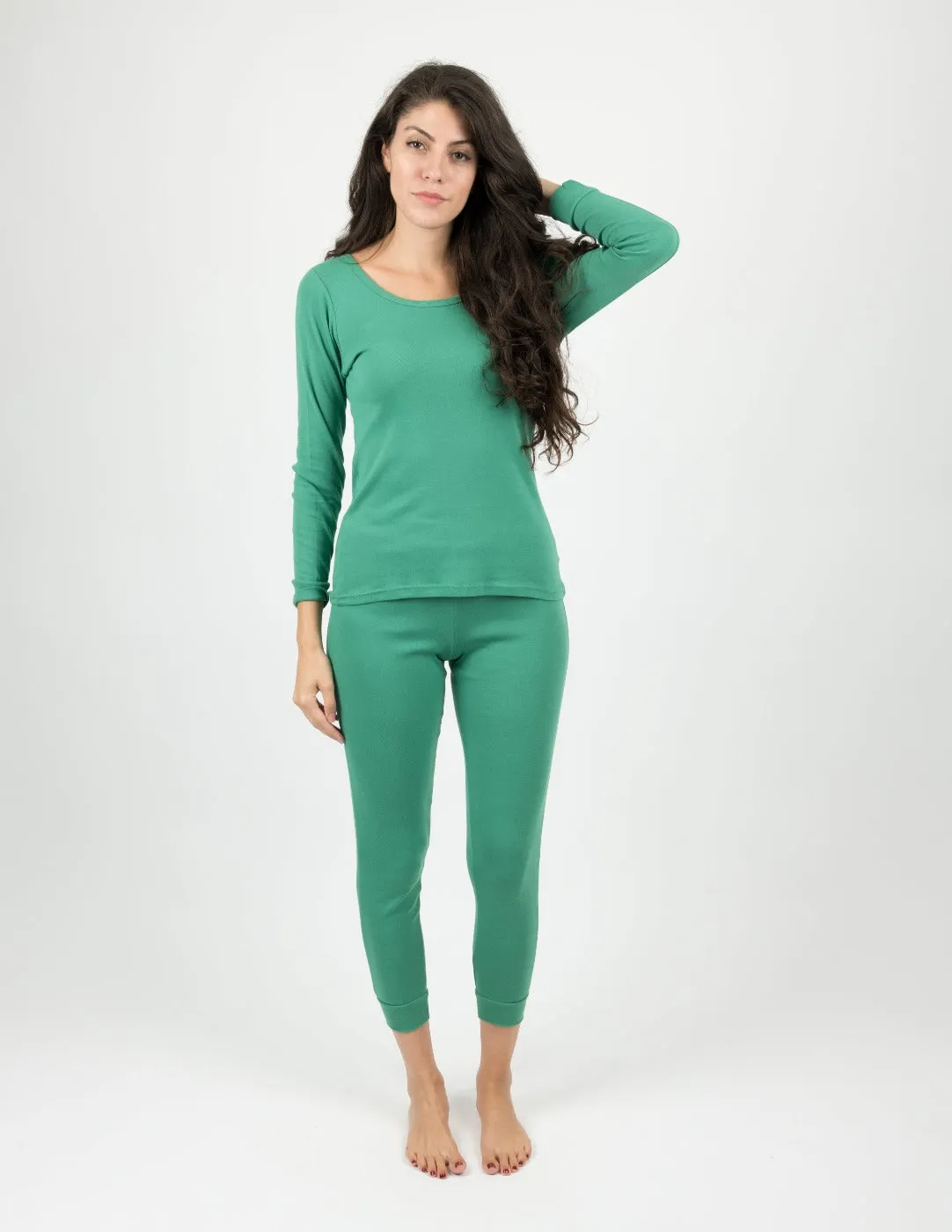 Women's Solid Green Pajamas