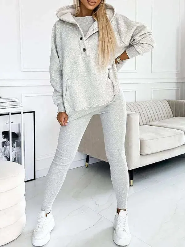 Women's sports casual hooded sweatshirt thickened thread