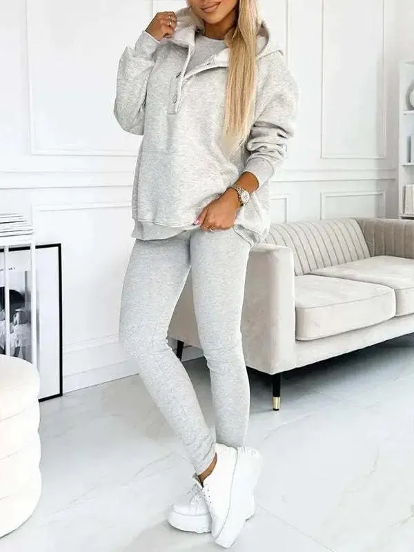 Women's sports casual hooded sweatshirt thickened thread