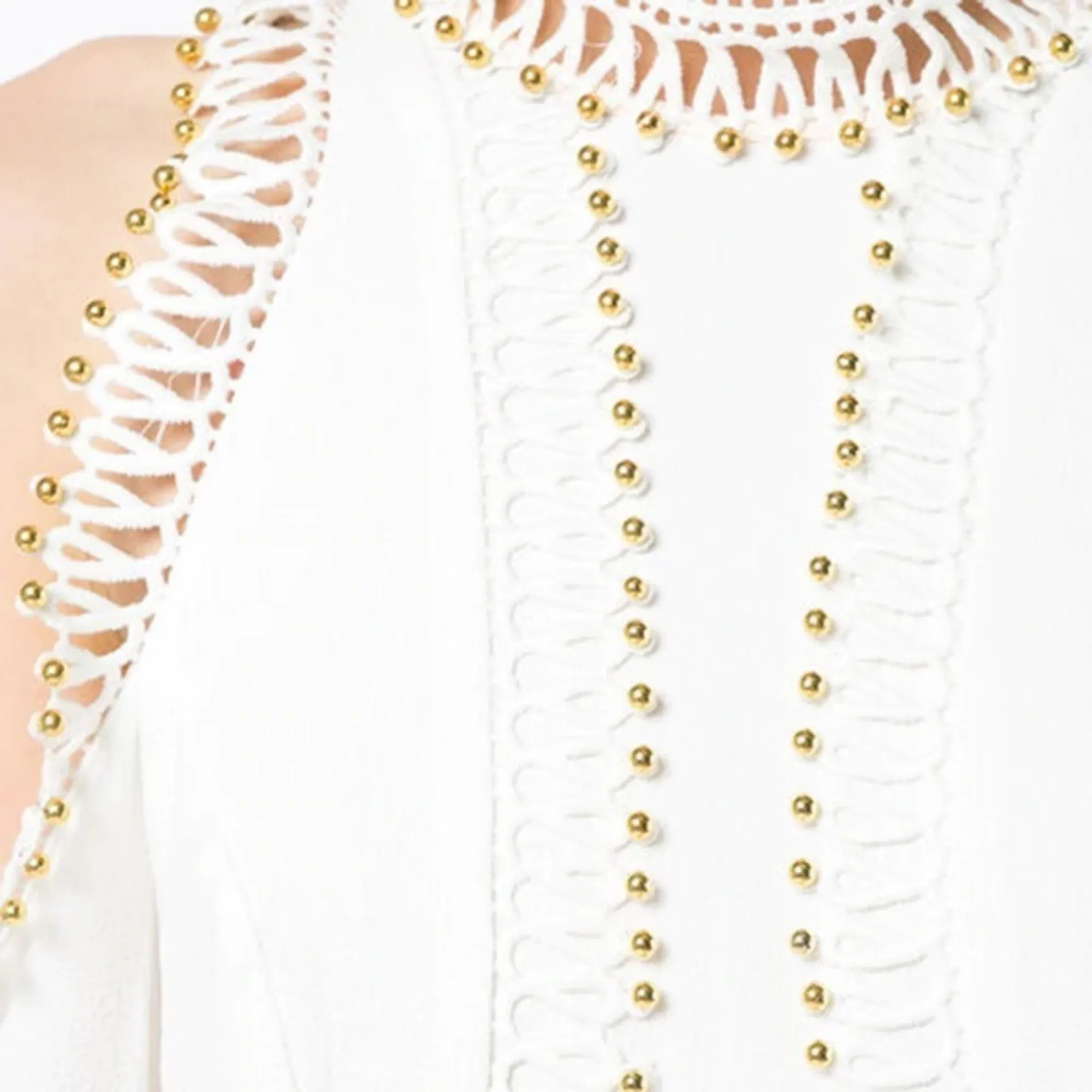Women's Spring Beading Flare-Sleeved Off-Shoulder Mini Dress