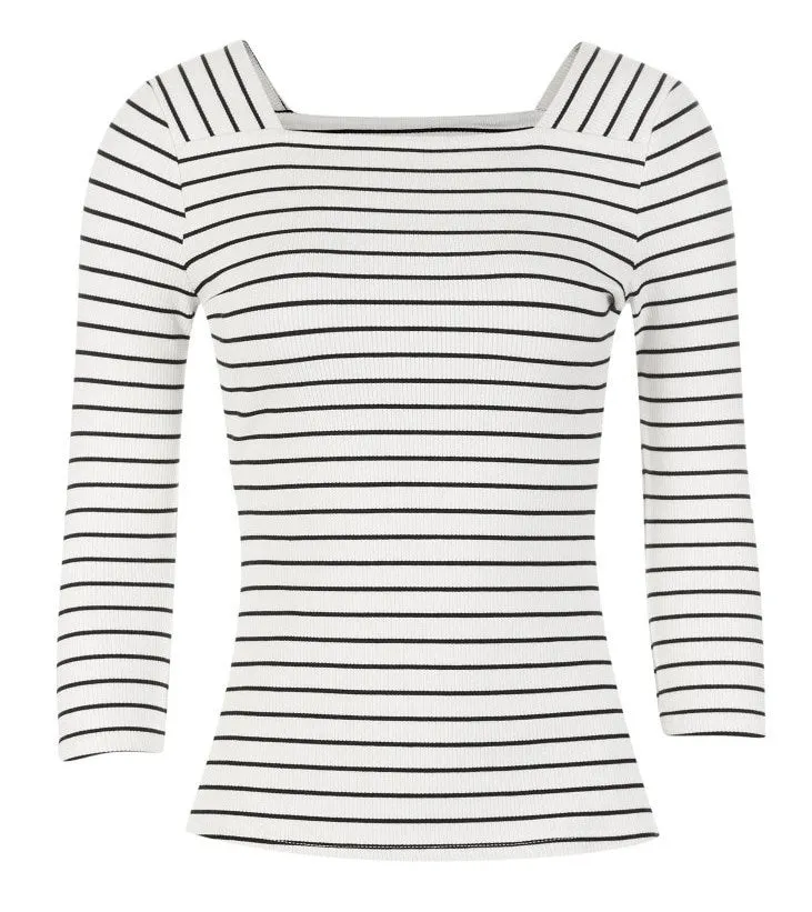 Women's Spring Striped Long-Sleeved T-Shirt