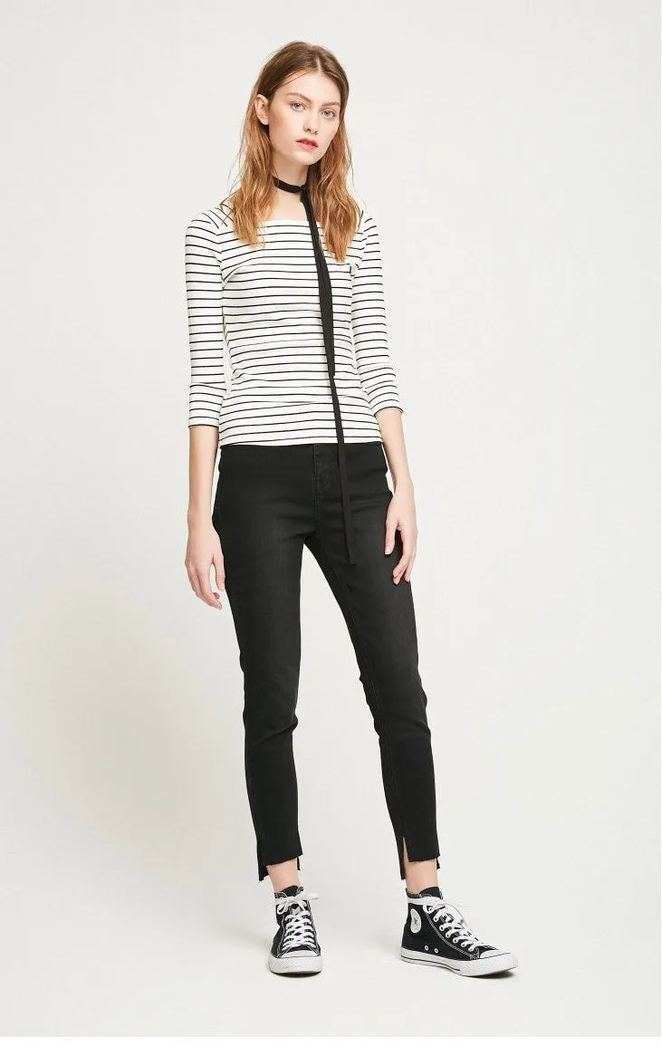 Women's Spring Striped Long-Sleeved T-Shirt