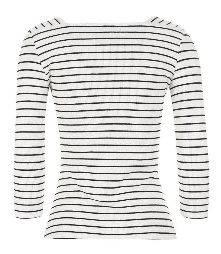 Women's Spring Striped Long-Sleeved T-Shirt