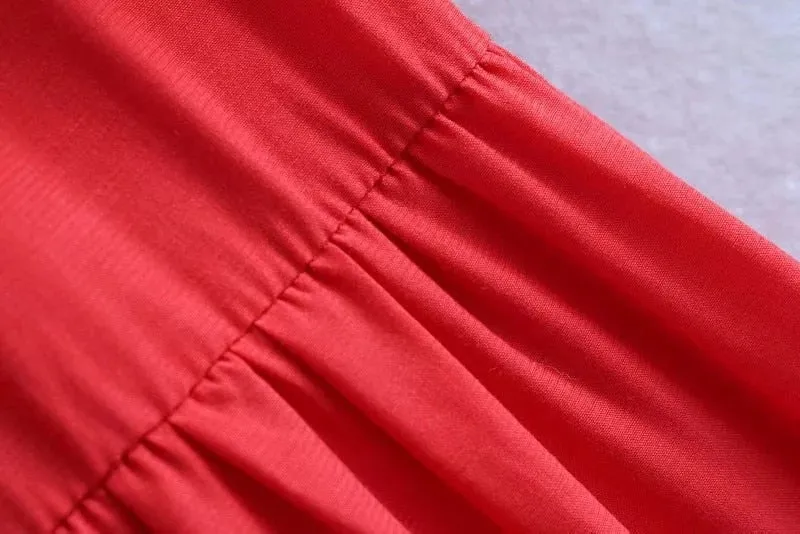 Women's Spring/Autumn Long Dress With Ruffles