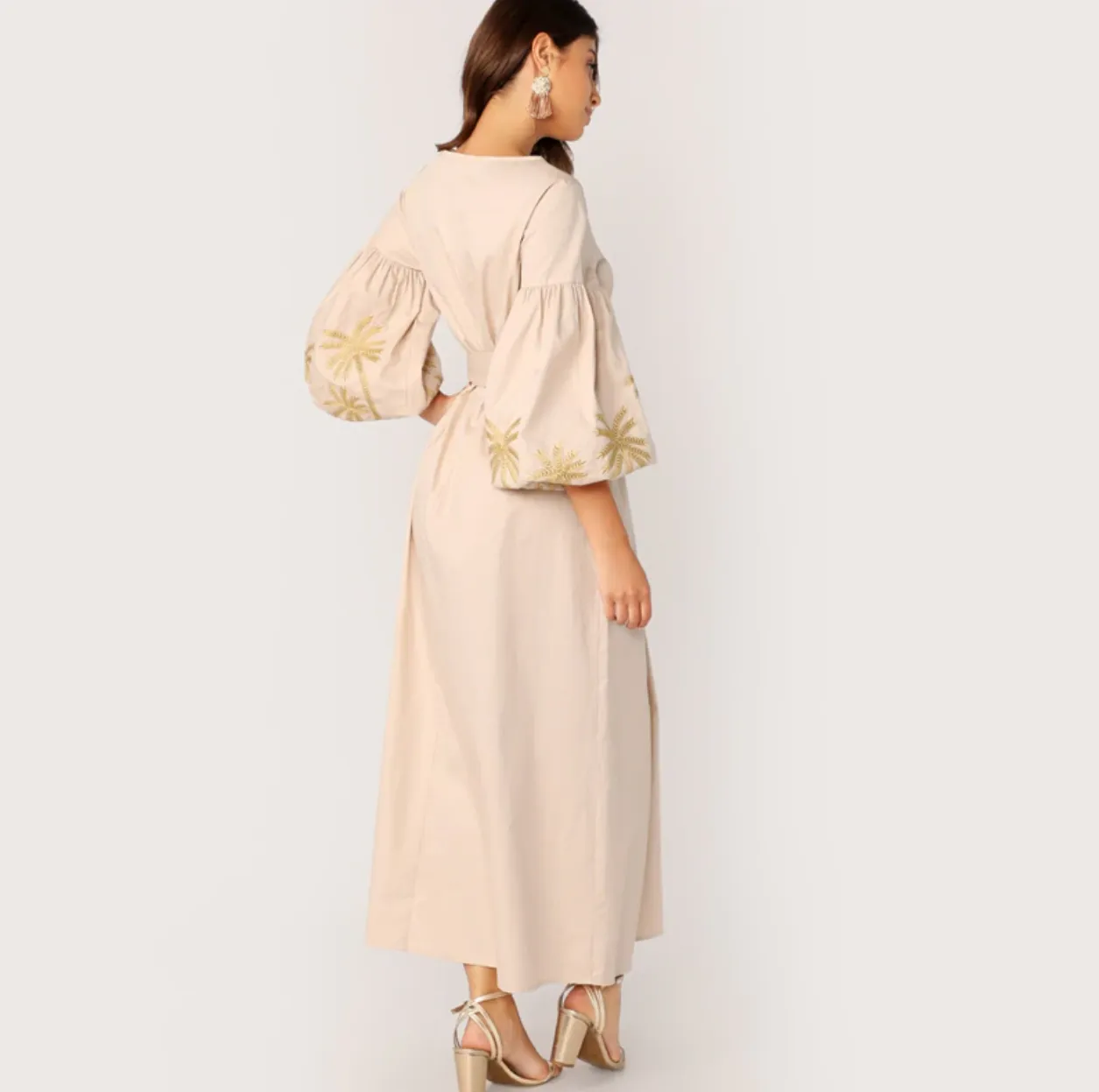 Women's Spring/Autumn Long-Sleeve Long Dress