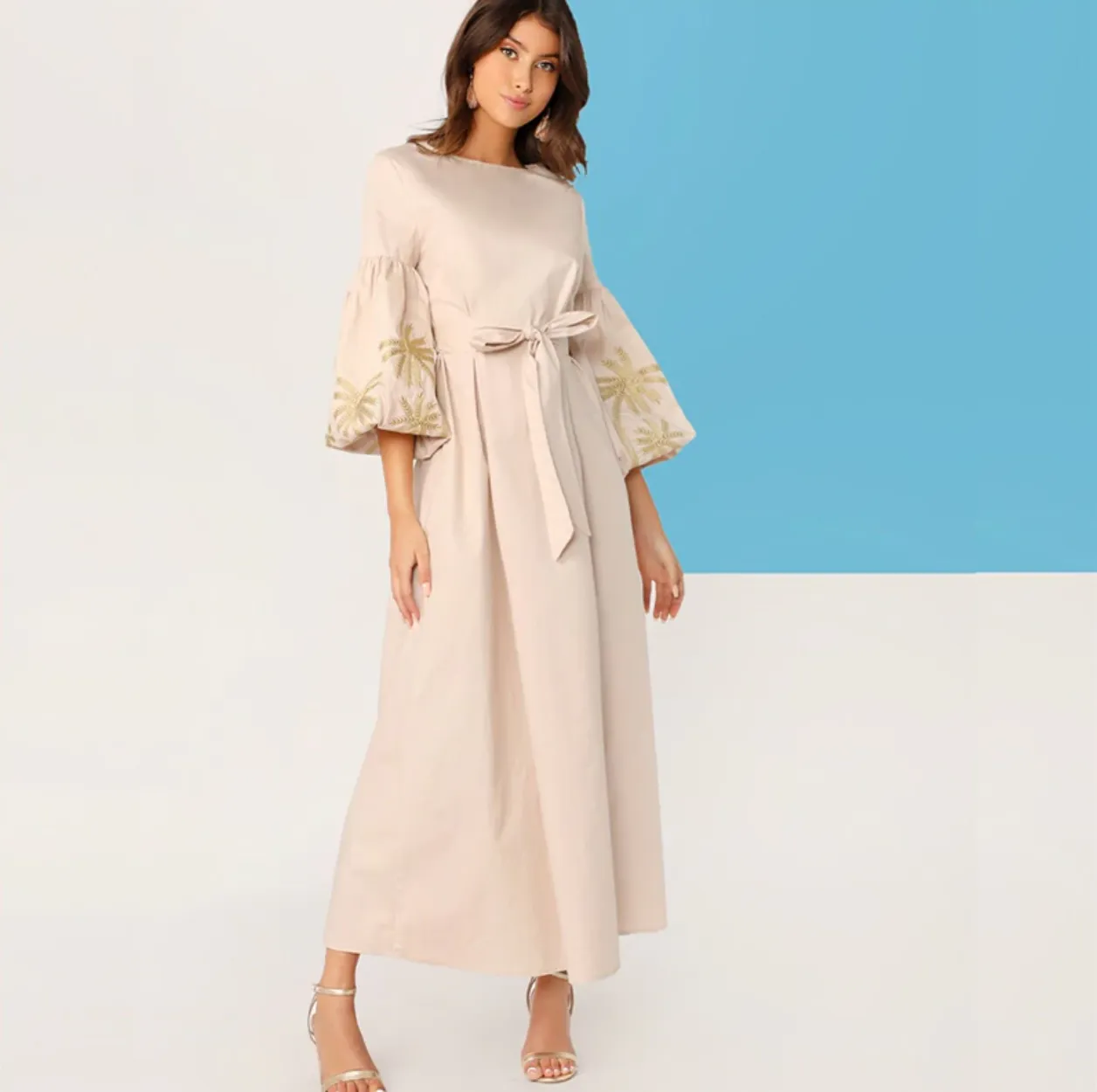 Women's Spring/Autumn Long-Sleeve Long Dress