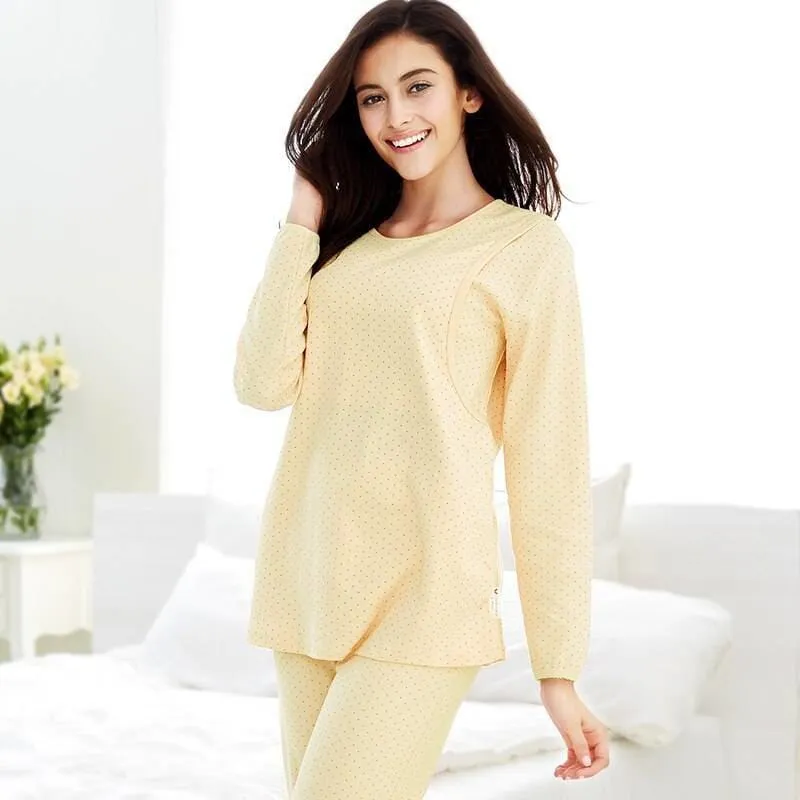Women's Star Pattern Maternity Pajama Set