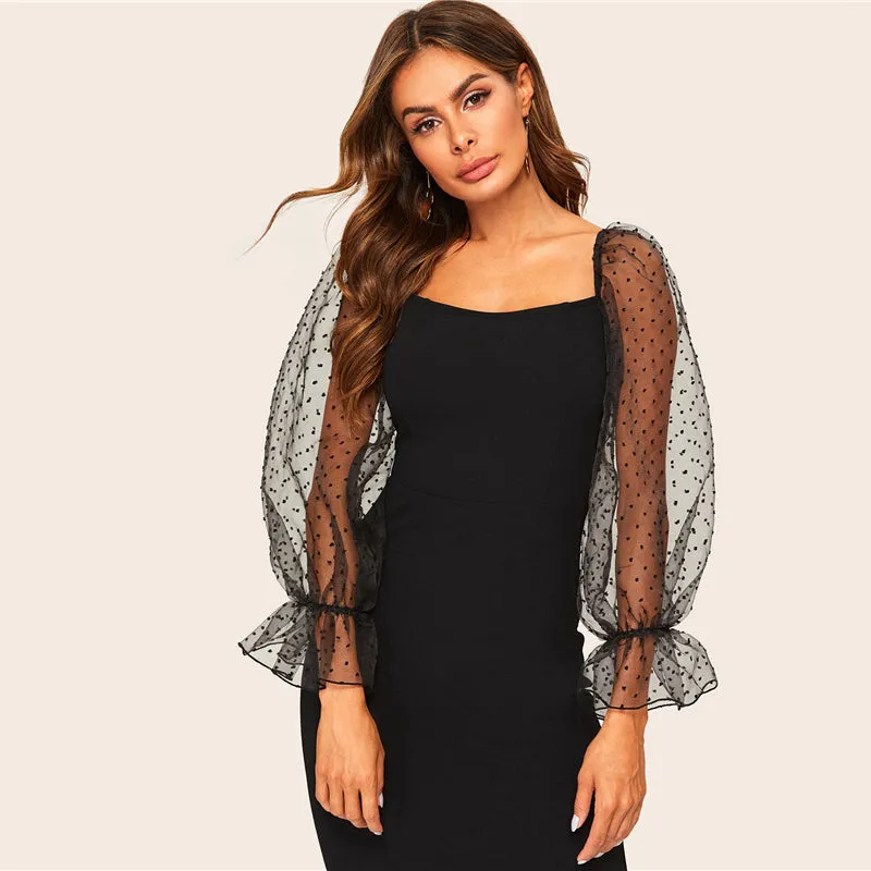 Women's Summer Sheath Spandex Lantern-Sleeved Long Dress