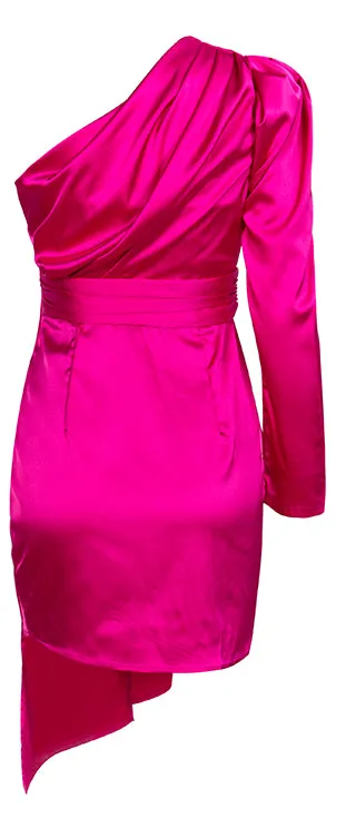 Women's Summer Short Dress With One-Shoulder