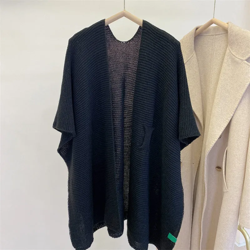 Women's Thickened Knitting Shawl Warm Scarf