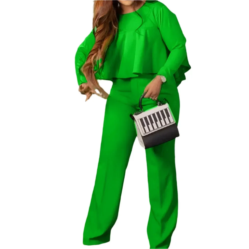 Women's Two-Piece Tracksuit Set – Dashiki African Print Long Sleeve Top & Pants Matching Set for Spring/Summer Party