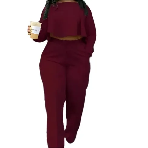 Women's Two-Piece Tracksuit Set – Dashiki African Print Long Sleeve Top & Pants Matching Set for Spring/Summer Party